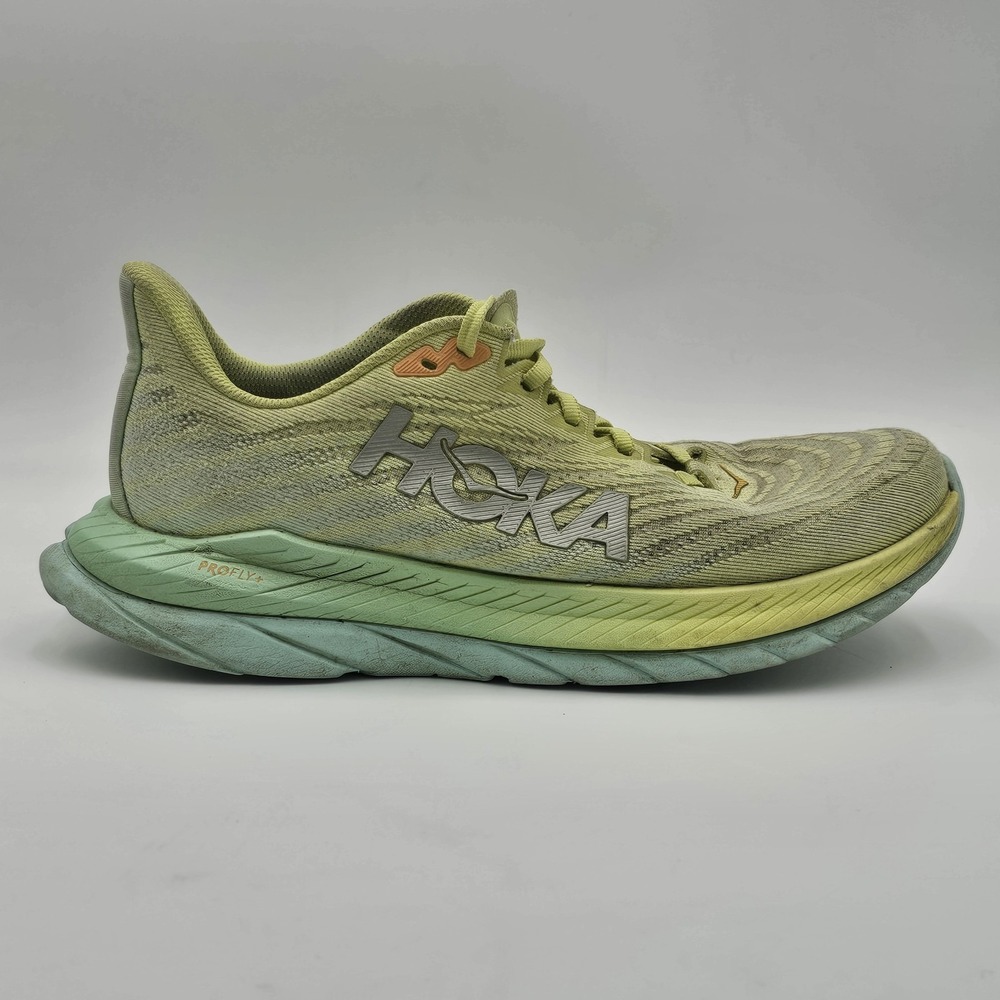 Hoka Mach 5 Mens Running Shoes Lime Green Blue PROFLY+ Training Sneaker 1127893